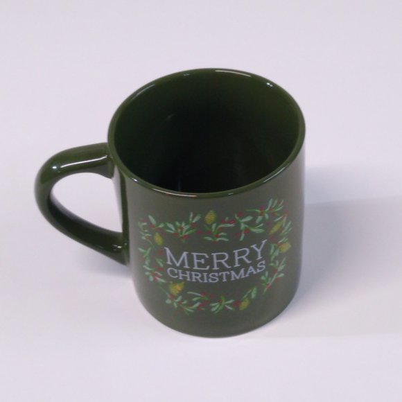 Threshold Merry Christmas Stoneware Coffee Tea Mug Green 16 Oz NWT - Picture 2 of 5
